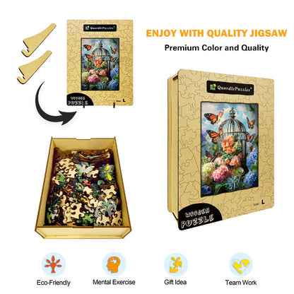 Butterfly Garden Wooden Jigsaw Puzzle
