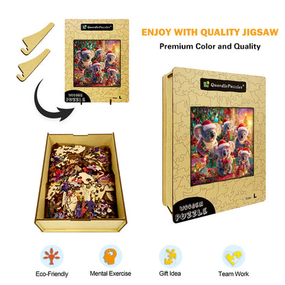 Holiday Koalas Wooden Jigsaw Puzzle