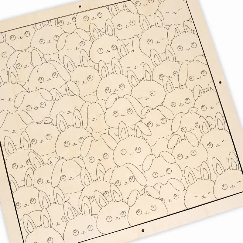 Rabbits - Wooden Coloring Puzzle