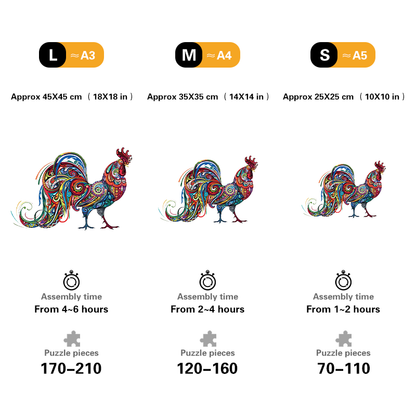 Colorful Rooster Jigsaw Puzzle