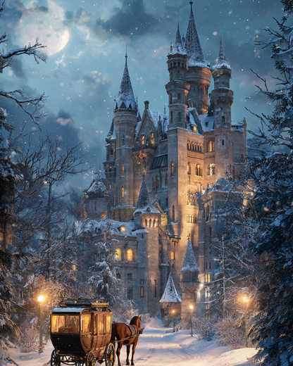 Snowy Castle Wooden Jigsaw Puzzle