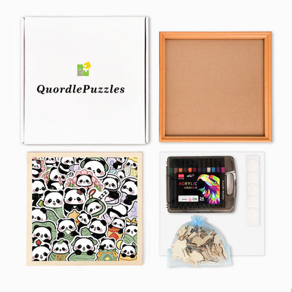 Panda II - Wooden Coloring Puzzle