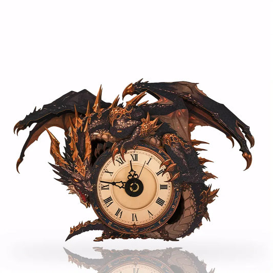 Shadow Dragon Timepiece Wooden Clock Puzzle