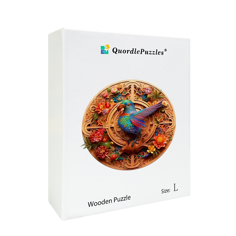 Bird and bloom1 Wooden Jigsaw Puzzle