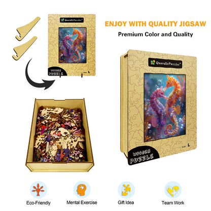 Seahorse Love Wooden Jigsaw Puzzle