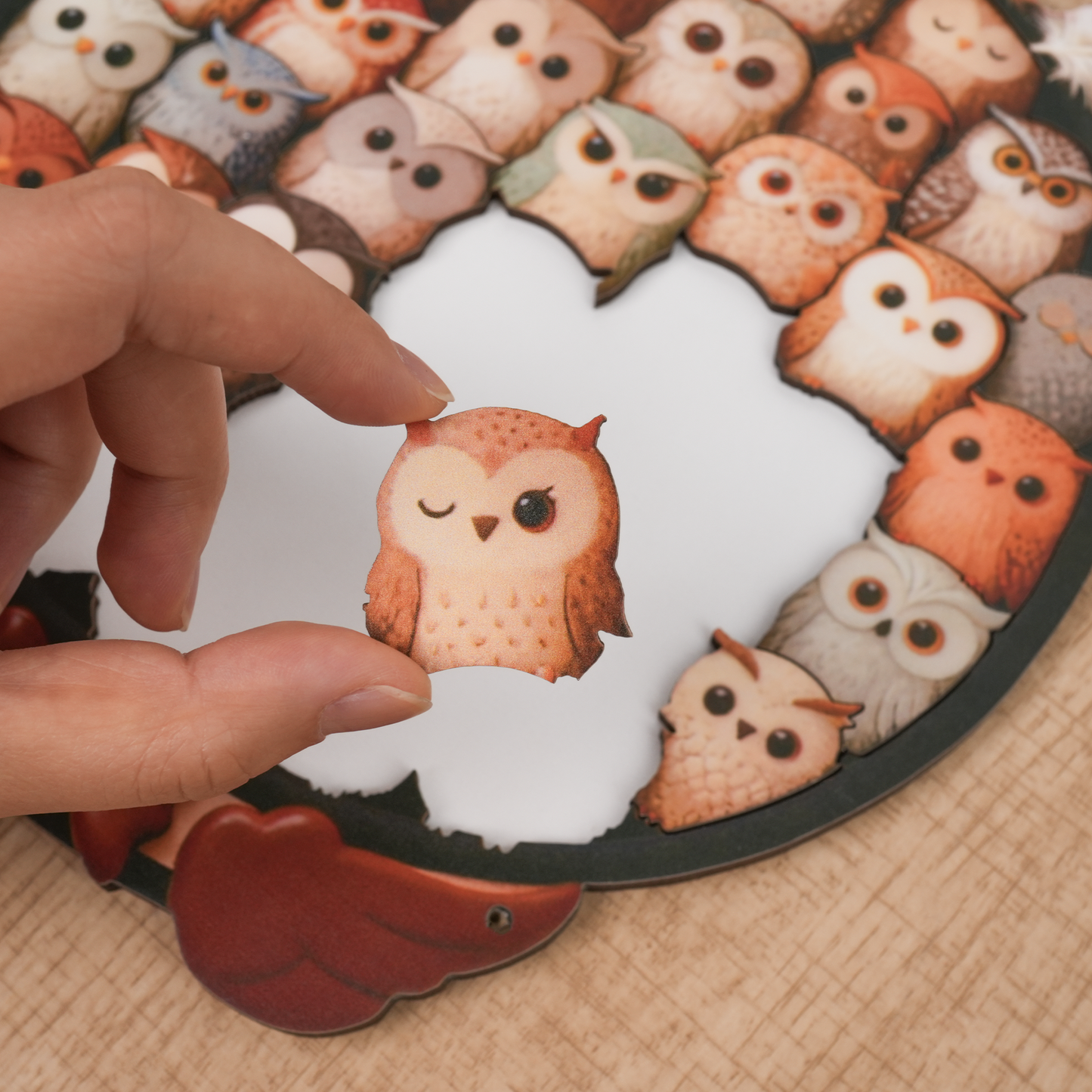 Wisdom Owl Gathering Display Puzzle