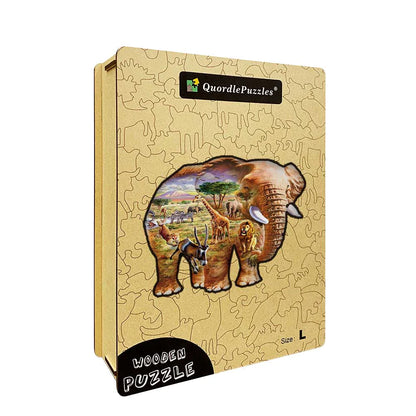 🔥LAST DAY 89% -Chesterman Elephant Wooden Jigsaw Puzzle