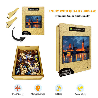 Big Ben at Night Wooden Jigsaw Puzzle