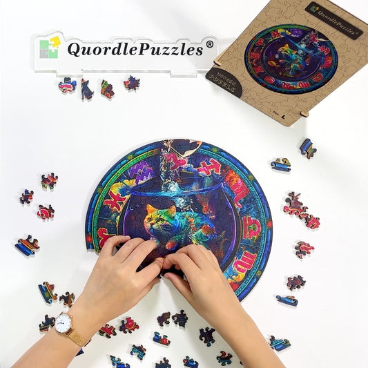 Cute colorful cats Wooden Jigsaw Puzzle