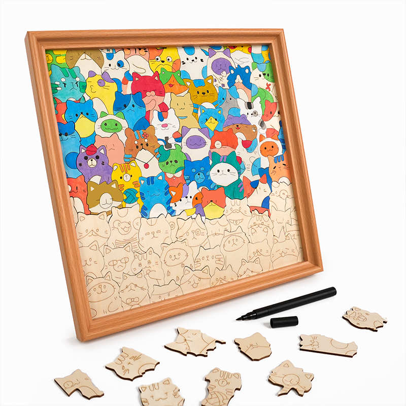 Quordle Puzzles® Wooden Coloring Puzzle – Build It. Color It. Love It.