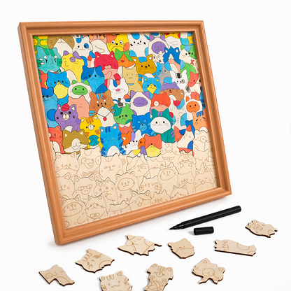 Quordle Puzzles® Wooden Coloring Puzzle – Build It. Color It. Love It.