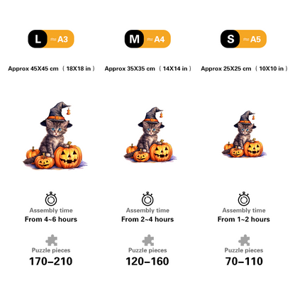🔥LAST DAY 85% OFF-Cat Witch Hat Pumpkin Halloween Vinyl Sticker