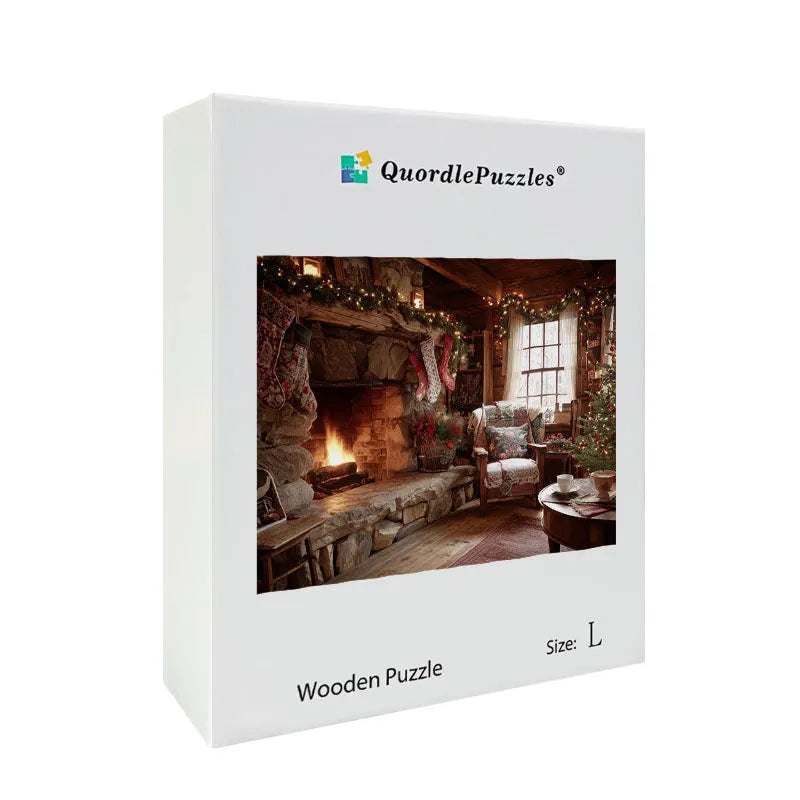 Rustic Holiday Wooden Jigsaw Puzzle
