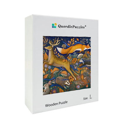 Autumnal Creatures Wooden Jigsaw Puzzle