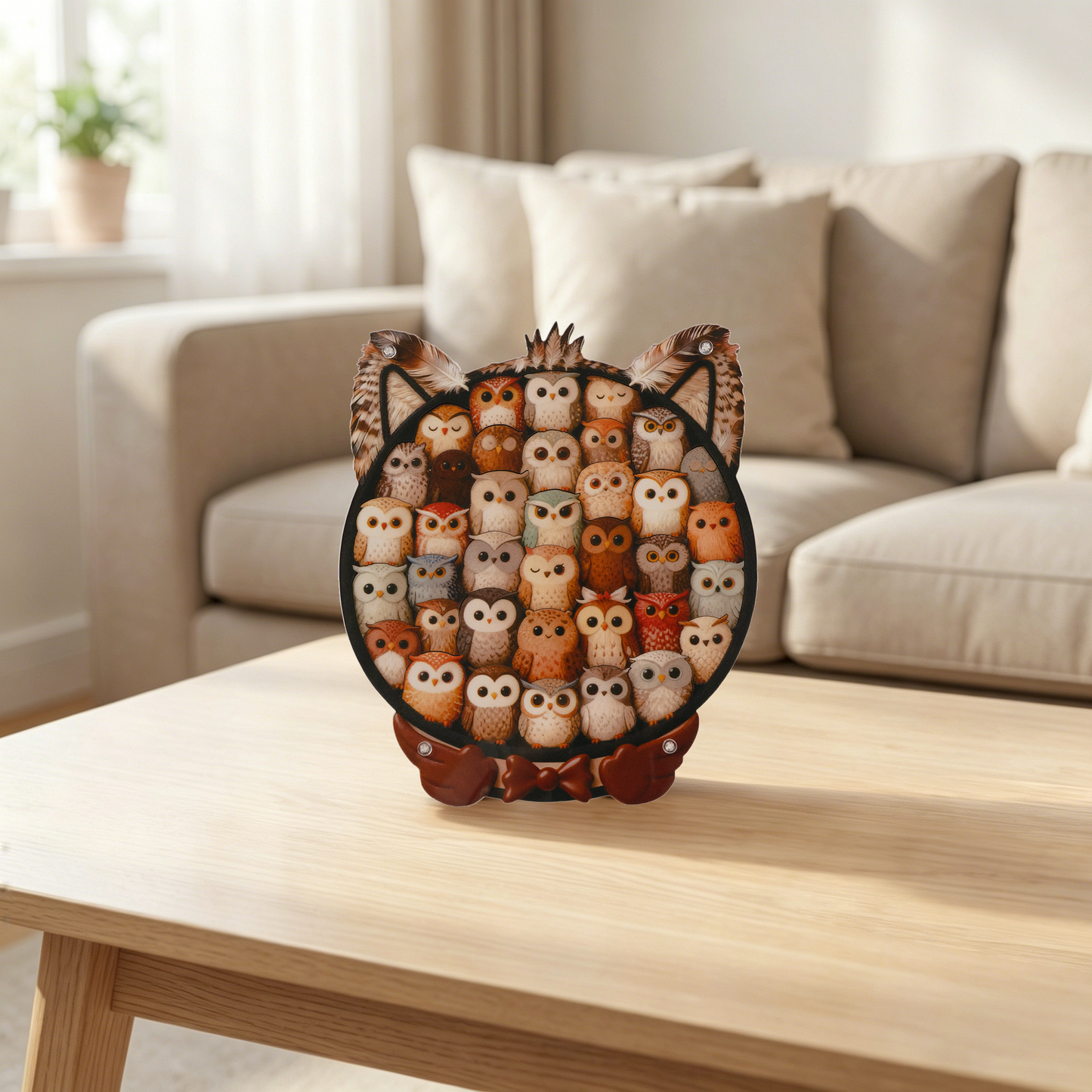 Wisdom Owl Gathering Display Puzzle