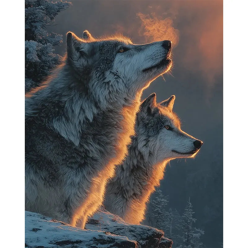 Gray Wolves Wooden Jigsaw Puzzle