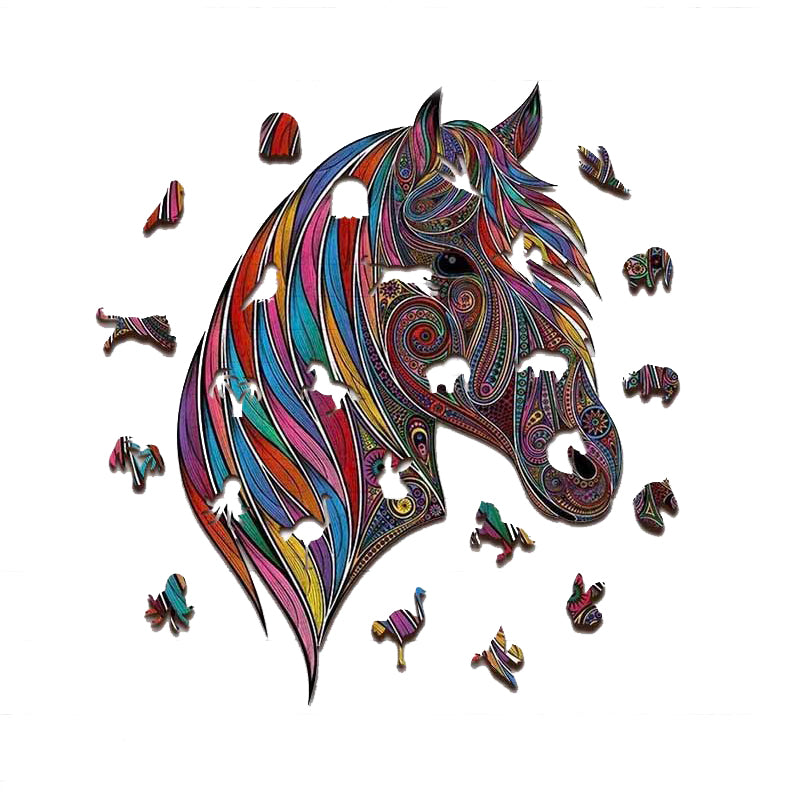 Colorful Horse Head Jigsaw Puzzle