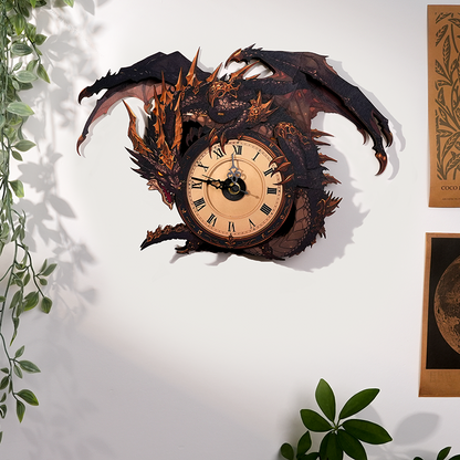Shadow Dragon Timepiece Wooden Clock Puzzle