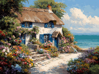 Seaside Cottage Wooden Jigsaw Puzzle