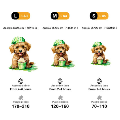 🔥LAST DAY 91% -Cute puppy in green top hat