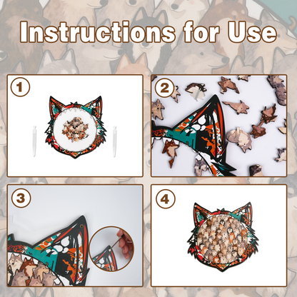Woodland Wolf Gathering Display Puzzle