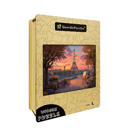 Paris Sunset Wooden Jigsaw Puzzle