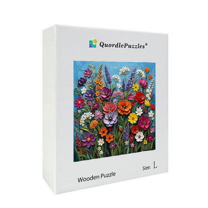 Vibrant Spring Blossom Wooden Jigsaw Puzzle