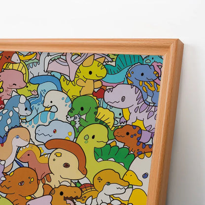 Dino Parade - Wooden Coloring Puzzle