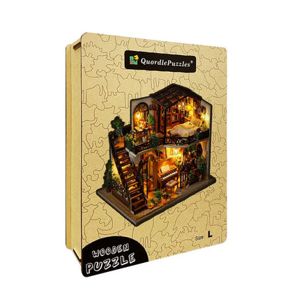 Music Cottage Wooden Jigsaw Puzzle