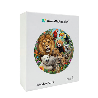 Exotic Animal Adventure Wooden Jigsaw Puzzle