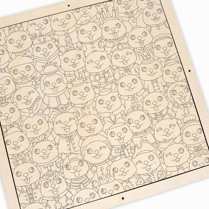 Sloths - Wooden Coloring Puzzle