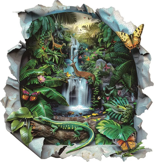 Tropical Rainforest Wonders Wooden Jigsaw Puzzle