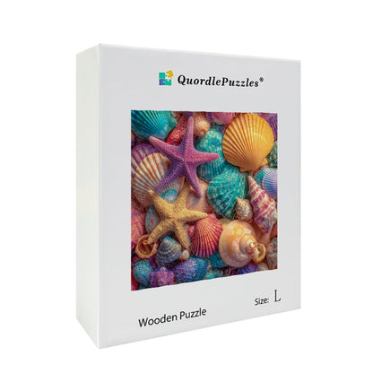 Colorful Seashells Wooden Jigsaw Puzzle