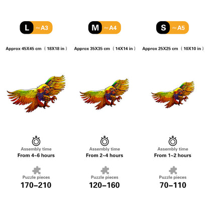 Golden Sky Eagle Wooden Jigsaw Puzzle