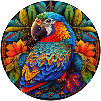 🔥Last Day 88% OFF-Stained Parrot Wooden Jigsaw Puzzle