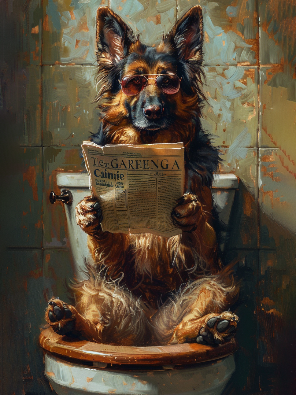 Realistic German Shepherd Wooden Jigsaw Puzzle