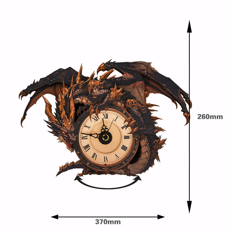 Shadow Dragon Timepiece Wooden Clock Puzzle