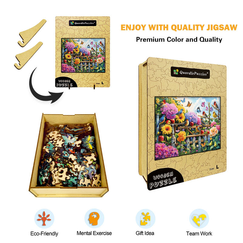 Flower Garden Wooden Jigsaw Puzzle