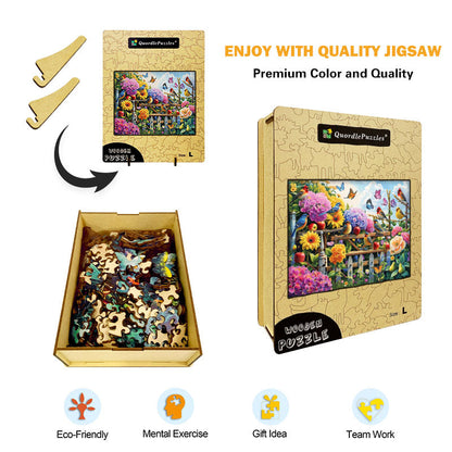 Flower Garden Wooden Jigsaw Puzzle