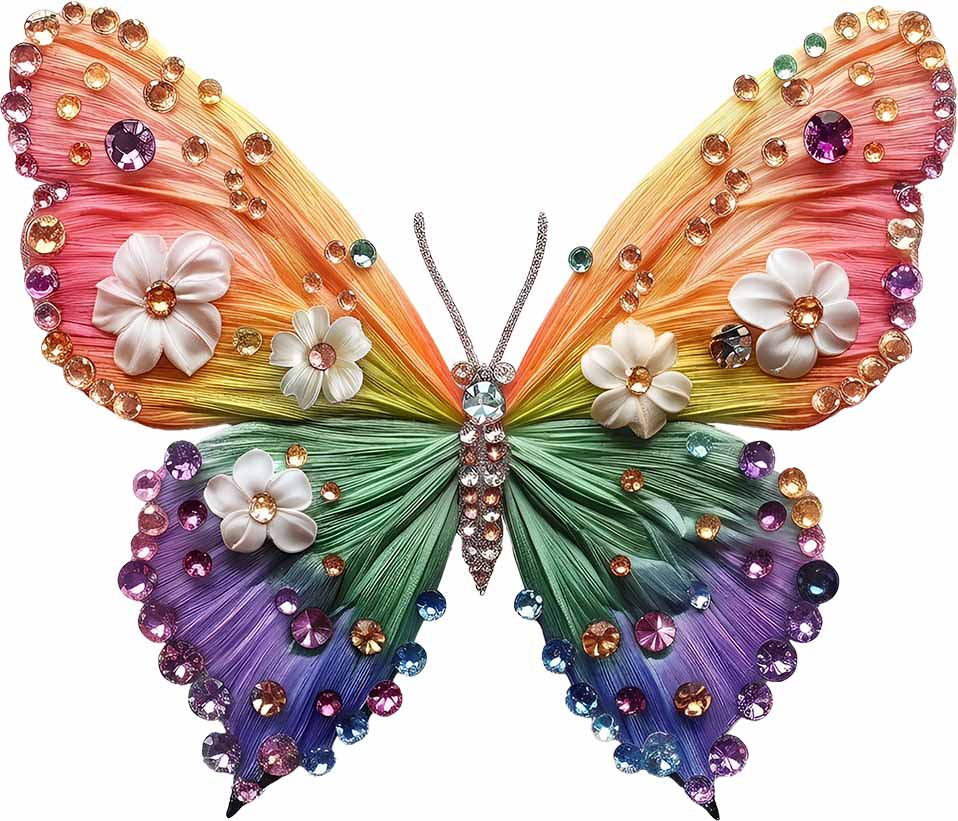 Crystal Butterfly Art Butterfly Wooden Jigsaw Puzzle