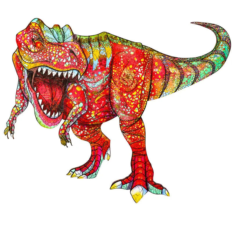 Prismatic T-Rex Wooden Jigsaw Puzzle