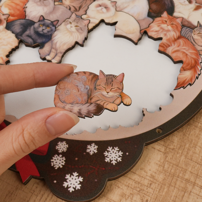Cozy Cat Gathering Display Puzzle