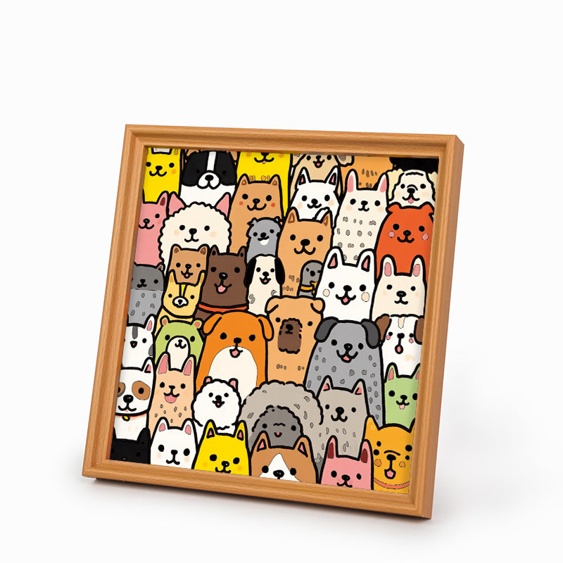 Dog Paradise - Wooden Coloring Puzzle