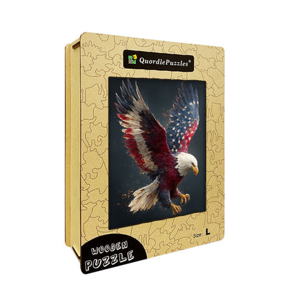 Patriotic Eagle Wooden Jigsaw Puzzle