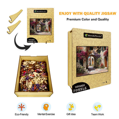 Mediterranean Alley Wooden Jigsaw Puzzle