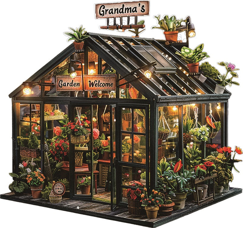 Grandma's Garden Greenhouse Wooden Jigsaw Puzzle