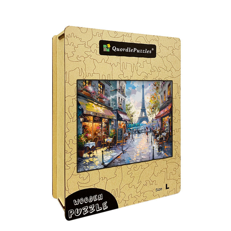 Paris Cafe Wooden Jigsaw Puzzle