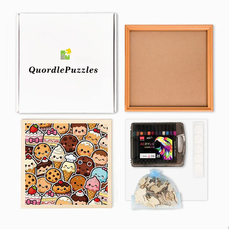 Sweet Treats - Wooden Coloring Puzzle