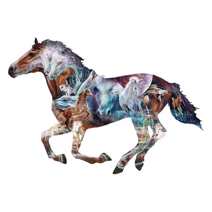 🔥LAST DAY 92% -The Mystery Of The Horse Wooden Jigsaw Puzzle