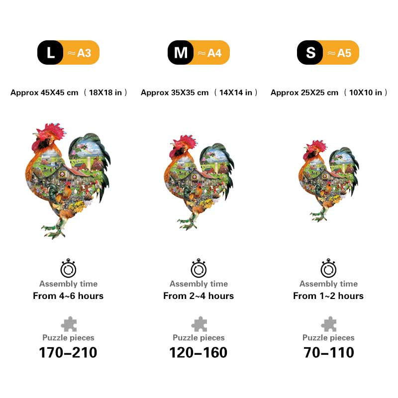 🔥LAST DAY 91% -Rule the roost Wooden Jigsaw Puzzle